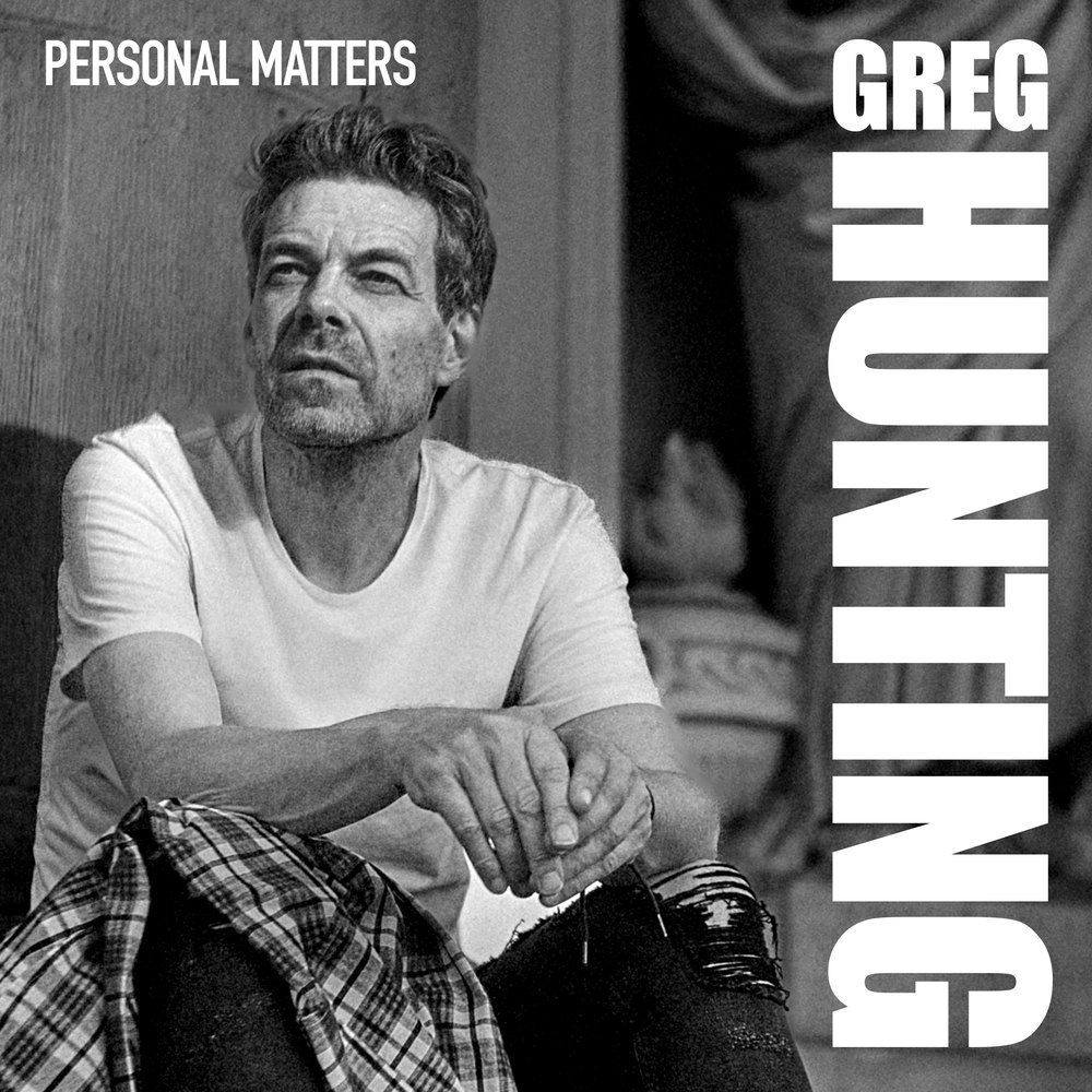 Albumcover Personal Matters von Greg Hunting, Schwarz-Weiß-Porträt